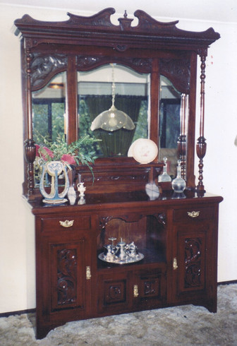 antique wall cabinet restoration after