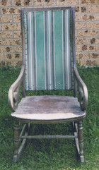 antique rocking chair restoration before