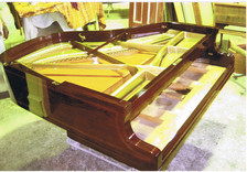 baby grand piano restoration french polish top