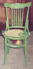 antique rattan wicker chair restoration before