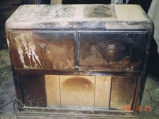 antique sideboard water damage repair