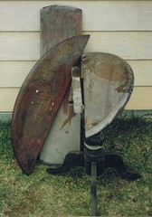 old timber table round dining broken