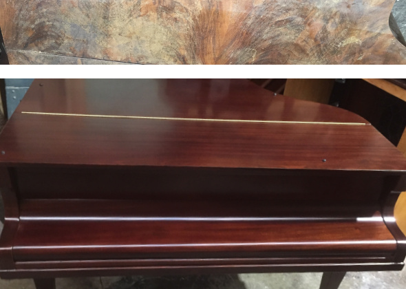 baby grand piano restoration before after