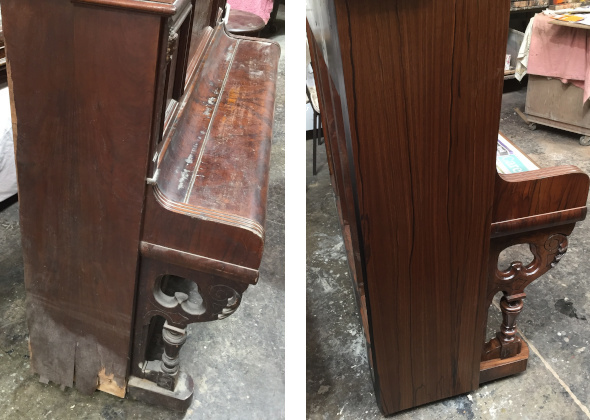 upright piano restoration before and after